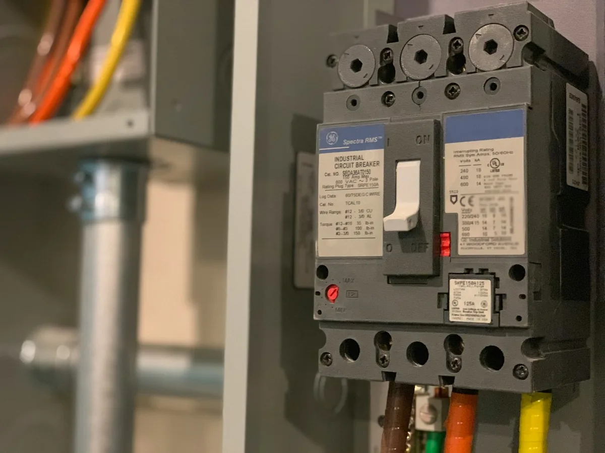 Automatic transfer switch and gas line connected during a whole-home Generac generator installation in Atlanta, GA